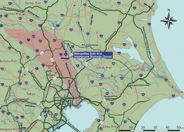 Bể ngầm chống ngập ở Tokyo (Nhật Bản) - Ảnh 3.