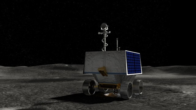 Ảnh mô phỏng tàu VIPER trên bề mặt Mặt Trăng