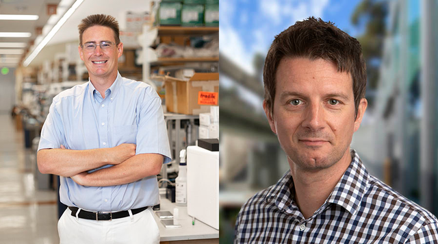 Giáo sư Rob Knight & Kristian Andersen (ảnh: UC San Diego & Scripps Research)