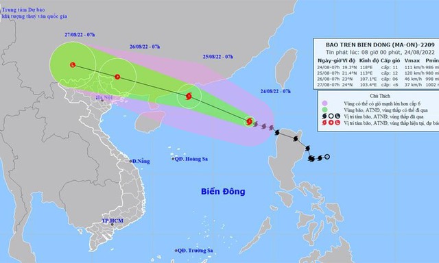 Bão theo hướng Tây Tây Bắc, cần đề phòng gió mạnh, mưa lớn - Ảnh 1.