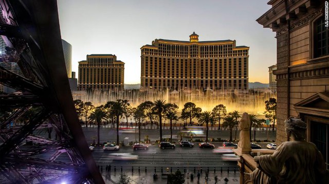 Đài phun nước Bellagio biểu tượng của thành phố Las Vegas. (Ảnh: L.E. Baskow)