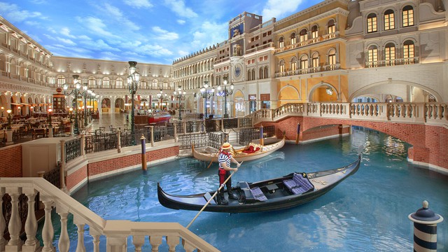 Kênh đào ở khu nghỉ dưỡng Venetian ở Las Vegas. (Ảnh: @venetianvegas)