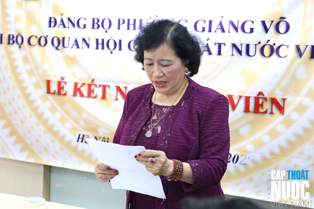 Chi bộ Cơ quan Hội Cấp Thoát nước Việt Nam tổ chức Lễ kết nạp đảng viên - Ảnh 5.