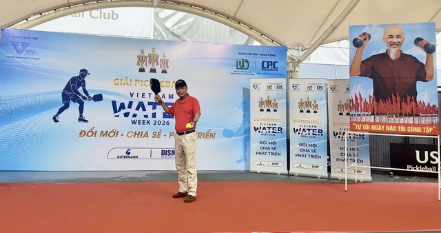 Pickleball kết nối những người l&agrave;m nước tại Vietnam Water Week 2026- Ảnh 1.