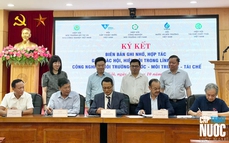 Hội Cấp Thoát nước Việt Nam ký kết Biên bản ghi nhớ với 04 hiệp hội hàng đầu về môi trường