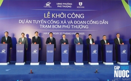 Khởi công dự án tiêu thoát nước tại phường Phú Thượng