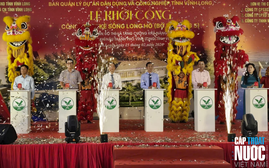 Khởi công Bờ kè sông Long Hồ thuộc dự án chống ngập hơn 4.000 tỷ đồng