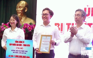 Tổng Công ty Cấp nước Sài Gòn ủng hộ 1 tỷ đồng cho đồng bào vùng bão, lũ