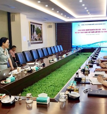 Tổ công tác ADB - VWSA bắt đầu chương trình làm việc tại Công ty CP Nước sạch Quảng Ninh