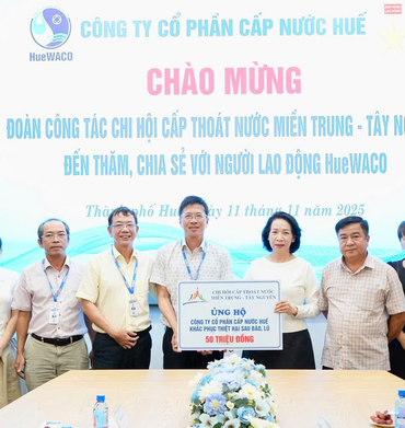 Chung tay vượt qua thiên tai: Chi hội Cấp thoát nước Miền Trung – Tây Nguyên hỗ trợ hội viên bị ảnh hưởng bão, lũ
