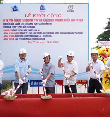 Biwase - Long An đầu tư gần 800 tỷ đồng lắp tuyến ống cấp nước ngọt tới vùng hạ tỉnh Tây Ninh