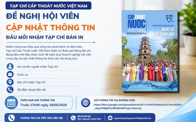 Thông báo: Cập nhật thông tin hội viên phục vụ công tác phát hành Tạp chí Cấp Thoát nước Việt Nam (bản in)