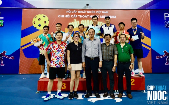 Sôi nổi giao lưu Pickleball tại Hội nghị thường niên Chi hội Cấp Thoát nước miền Nam