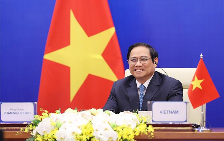 Thủ tướng Phạm Minh Chính tham dự Hội nghị thượng đỉnh về nước Châu Á - Thái Bình Dương lần thứ 4 tại đầu Hà Nội. Ảnh: Dương Giang/TTXVN
