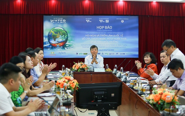 Họp báo công bố Tuần lễ ngành Nước Việt Nam - Vietnam Water Week 2023. Ảnh: Viết Niệm