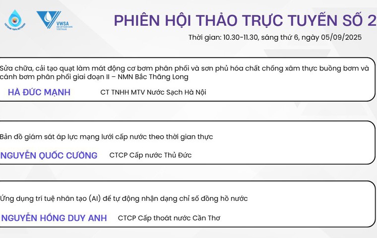 Phiên họp lần thứ II Giải thưởng Cán bộ trẻ ngành nước Việt Nam năm 2025