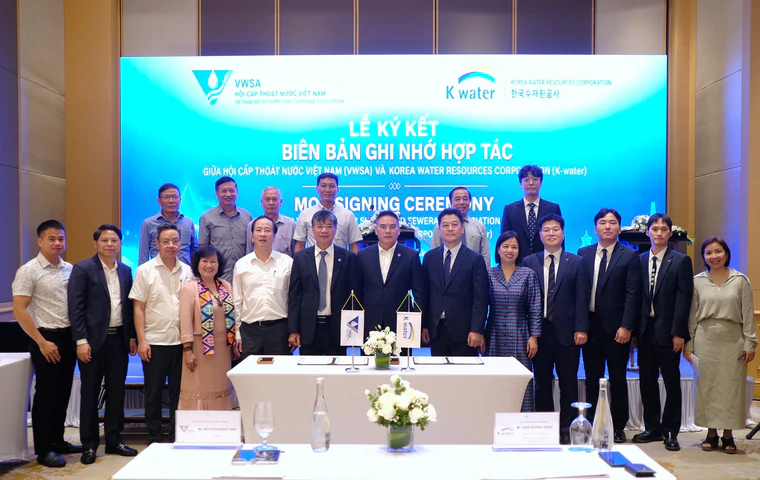 Hội Cấp Thoát nước Việt Nam và Tổng Công ty Tài nguyên Nước Hàn Quốc ký kết Biên bản ghi nhớ