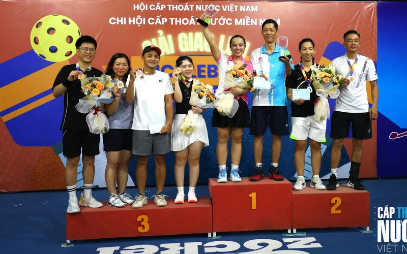  Sôi nổi giao lưu Pickleball tại Hội nghị thường niên Chi hội Cấp Thoát nước miền Nam